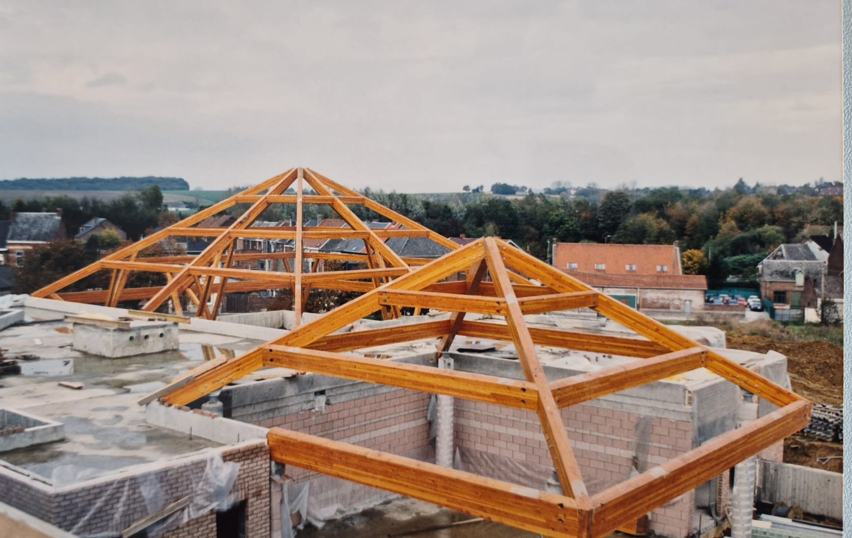 Nieuwe dakgebinten
